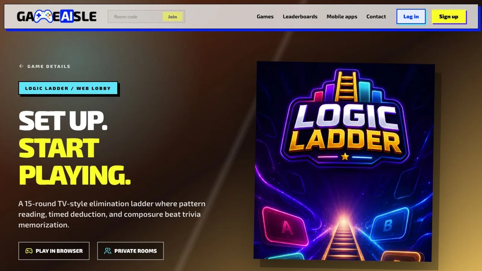 GameAIsle Logic Ladder game screen