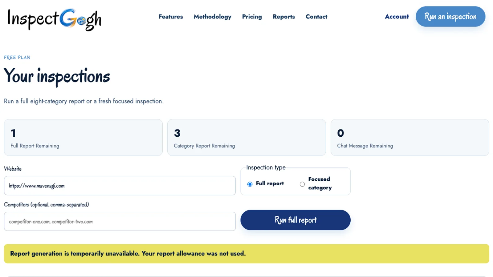 InspectGogh report readiness workflow